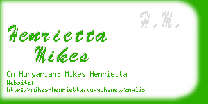 henrietta mikes business card